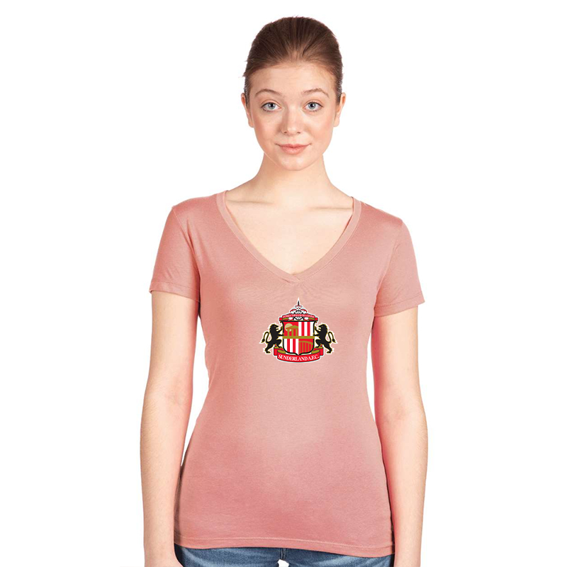 Women's Sunderland AFC Soccer  Next Level V-Neck T-Shirt